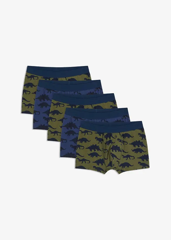 Lot de 5 boxers coton, bonprix