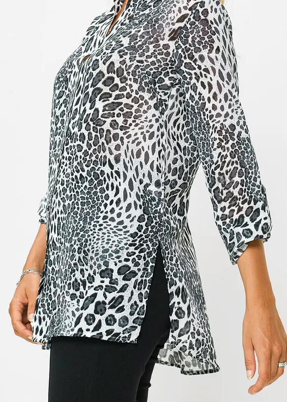 Chemisier long en mousseline, bonprix