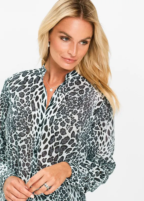 Chemisier long en mousseline, bonprix