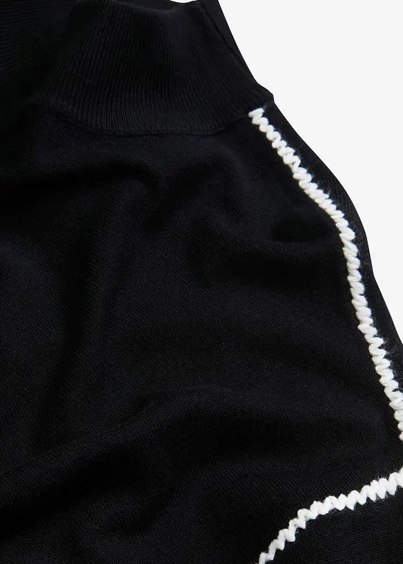 Pull boxy à points décoratifs, bonprix