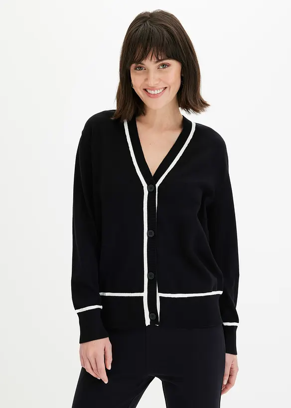 Cardigan à col V, bonprix