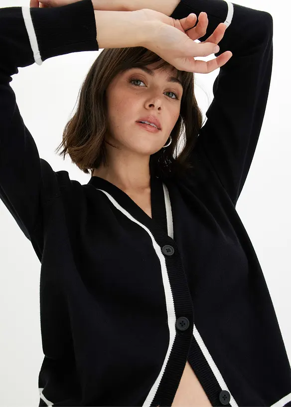 Cardigan à col V, bonprix