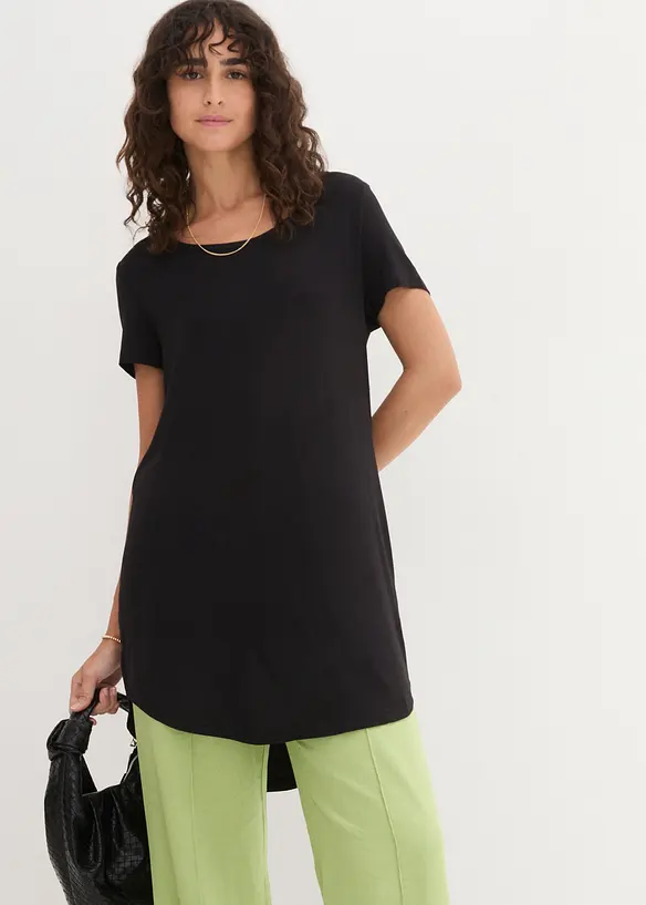 T-shirt long en viscose douce, bonprix