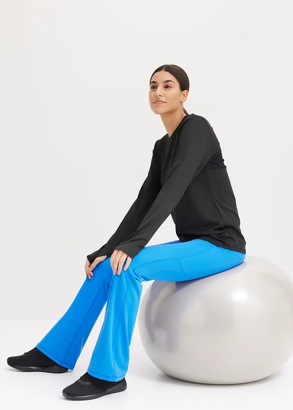 Legging de sport confortable avec poche pour portable, évasé, bonprix