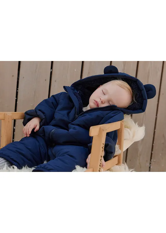 Combinaison imperméable et rembourrée avec doublure en polaire peluche, bonprix