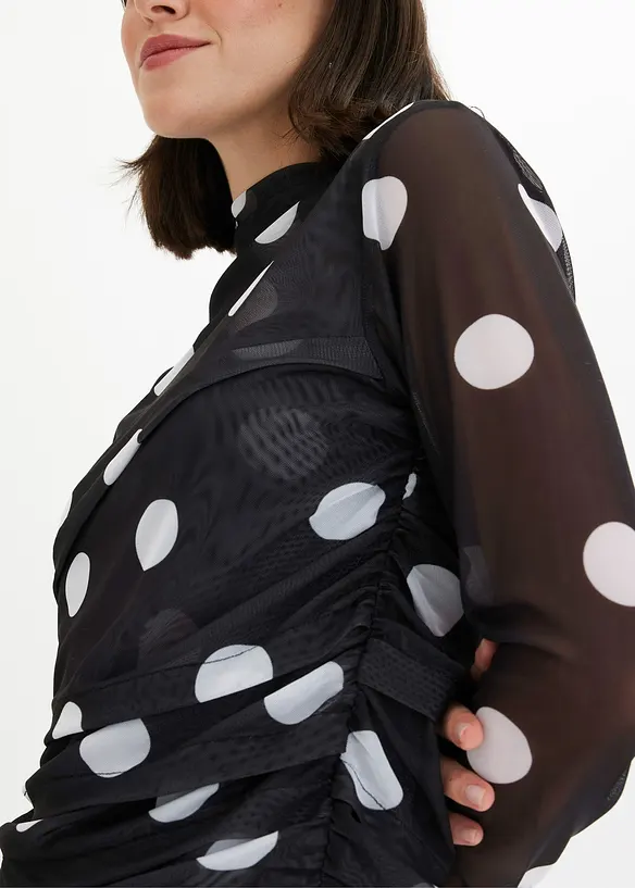 Top manches longues en tulle fin, bonprix