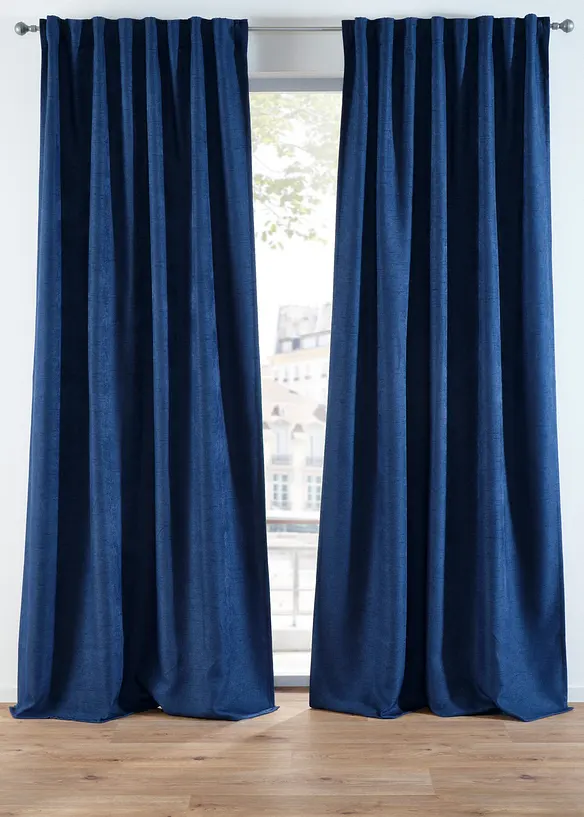 Rideaux occultants texturés (2 pces), bonprix