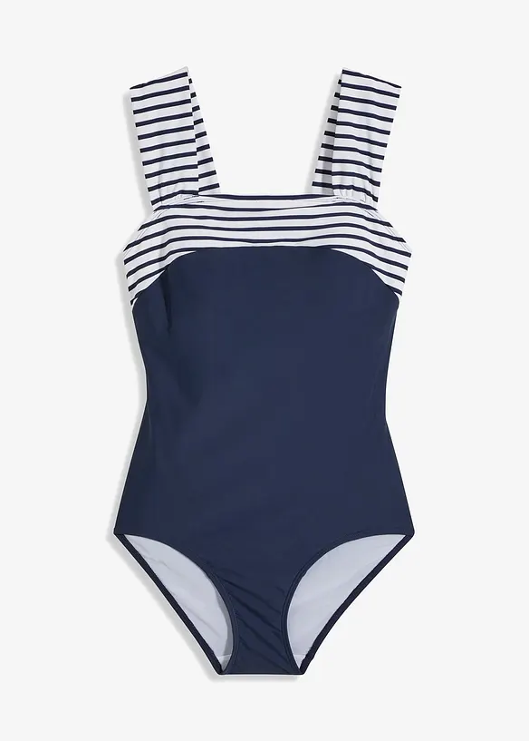 Maillot 1 pièce sculptant à bretelles larges, maintien modéré, bonprix