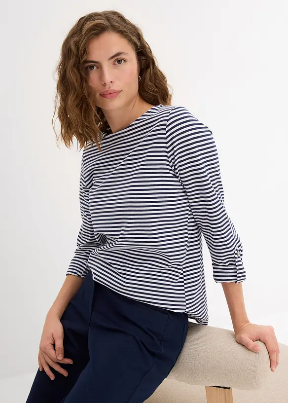 T-shirt manches longues 100% coton, bonprix