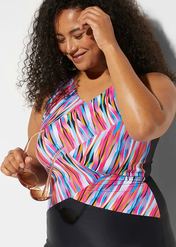 Maillot 1 pièce sculptant à jambes, maintien modéré, bonprix