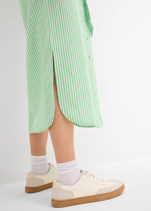 Robe-chemise rayée avec ceinture à nouer, bonprix