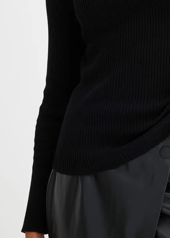 Pull court en maille fine, bonprix