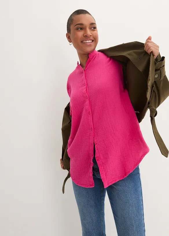Chemisier long en gaze de coton, bonprix