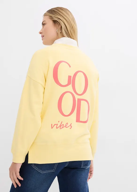 Sweat-shirt oversize en coton, bonprix