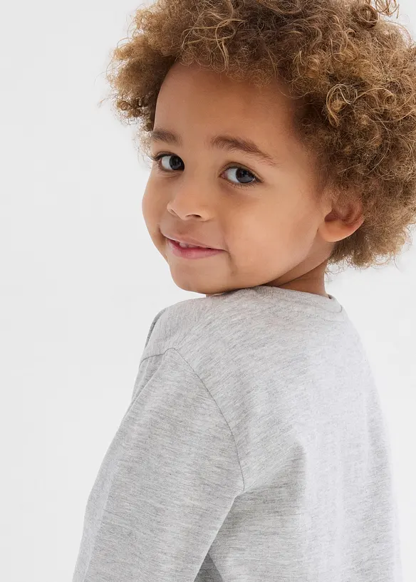 Lot de 3 T-shirts manches longues coton, bonprix