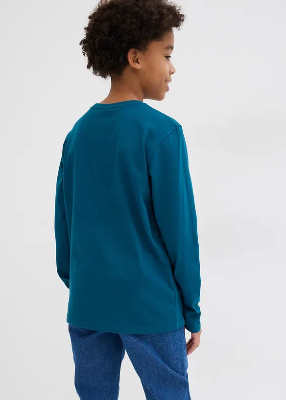 Lot de 3 T-shirts manches longues coton, bonprix