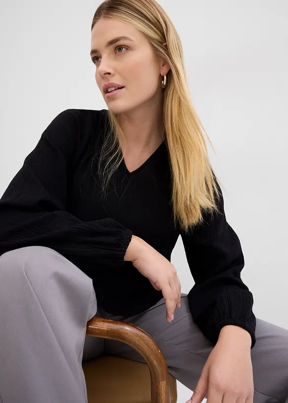 Tunique longue en gaze de coton, bonprix