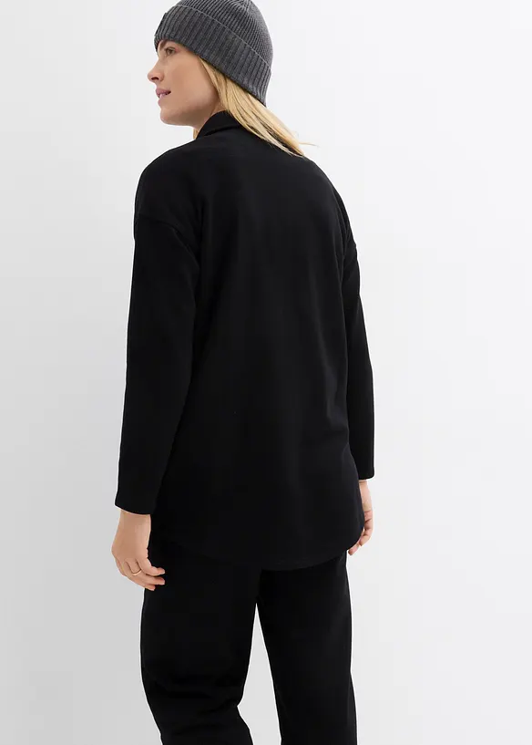 Longue veste molletonnée à poches, bonprix