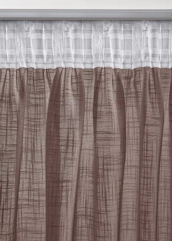 Lot de 2 rideaux panneau texturés, bonprix