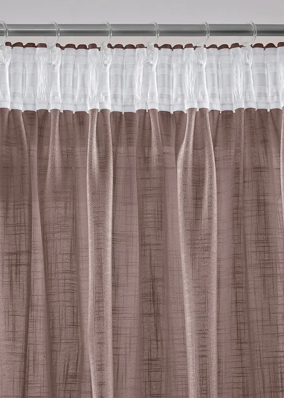 Lot de 2 rideaux panneau texturés, bonprix