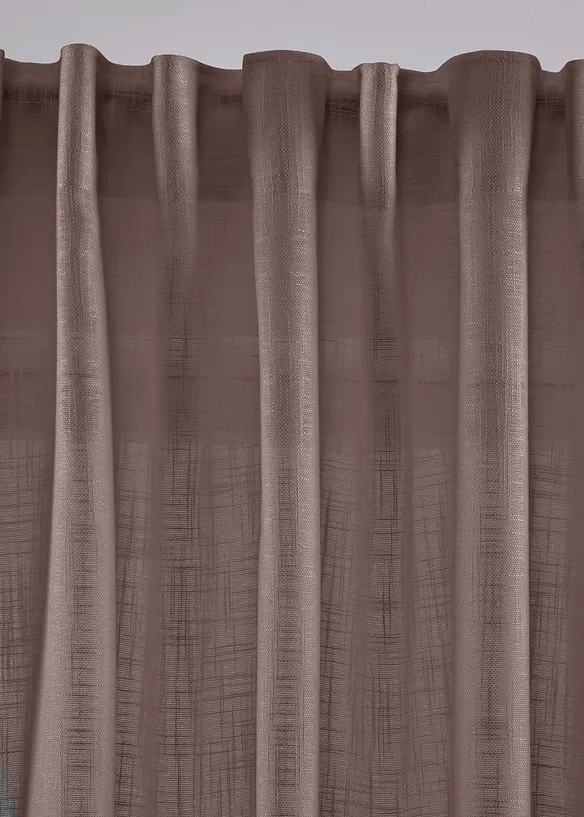 Lot de 2 rideaux panneau texturés, bonprix