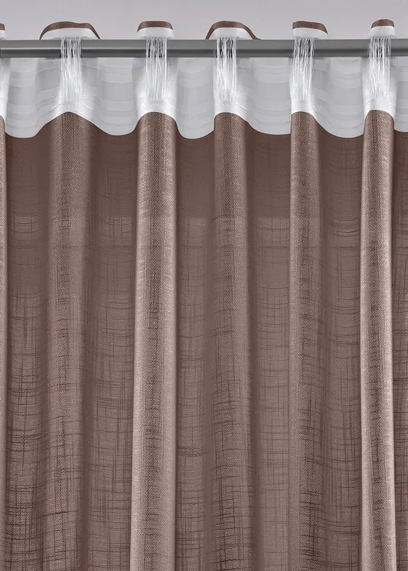 Lot de 2 rideaux panneau texturés, bonprix