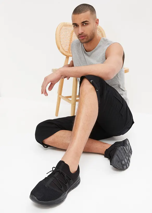 Bermuda long poches cargo regular 100% coton, bonprix