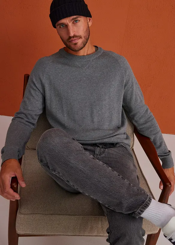 Lot de 2 pulls en fine maille 100% coton, bonprix