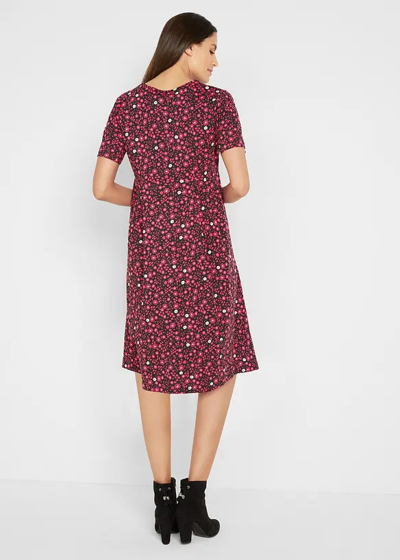 Robe en jersey de coton, longueur midi, bonprix