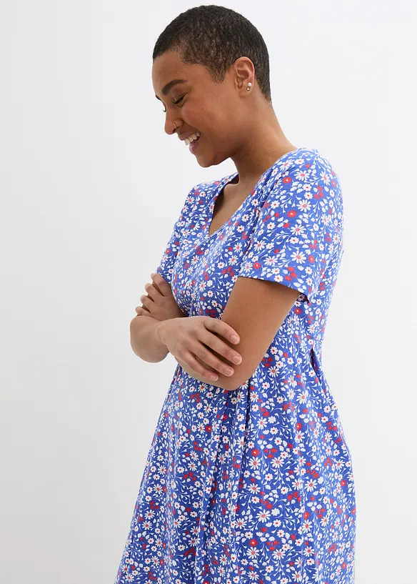 Robe en jersey de coton, longueur midi, bonprix