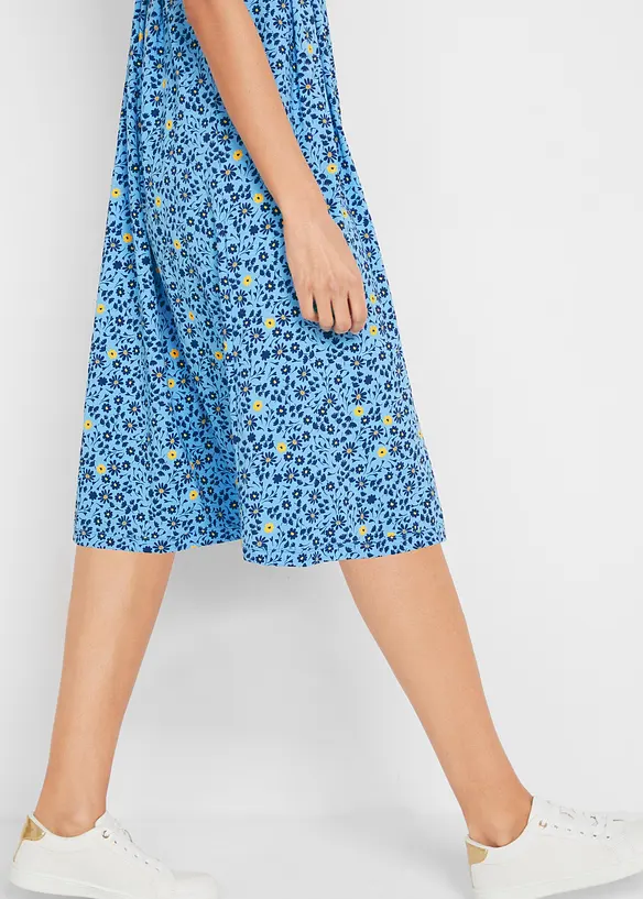 Robe en jersey de coton, longueur midi, bonprix