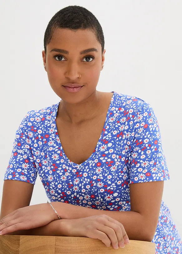 Robe en jersey de coton, longueur midi, bonprix