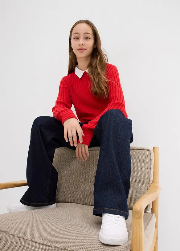 Jean large taille mi-haute, bonprix