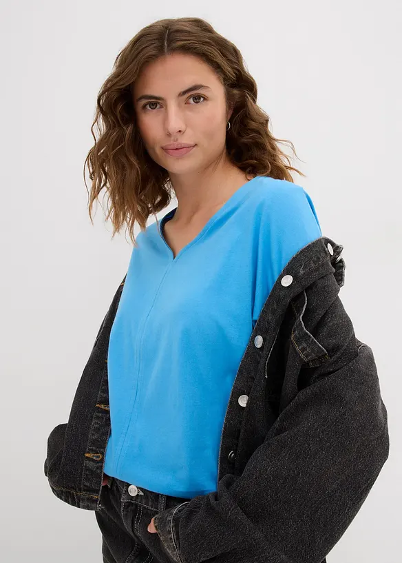 T-shirt manches 3/4 en coton, bonprix