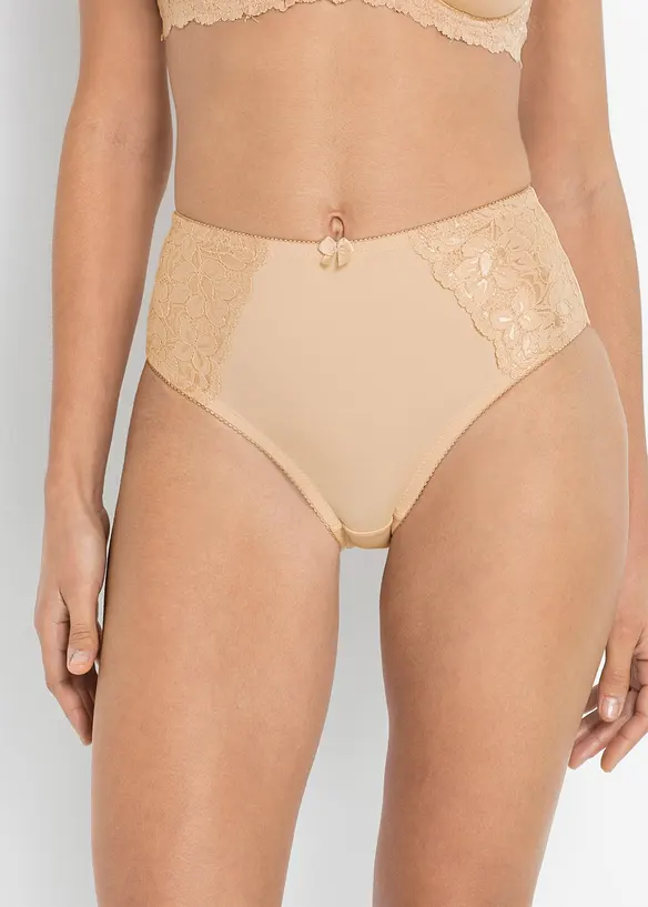 Lot de 2 slips Maxi avec dentelle, bonprix