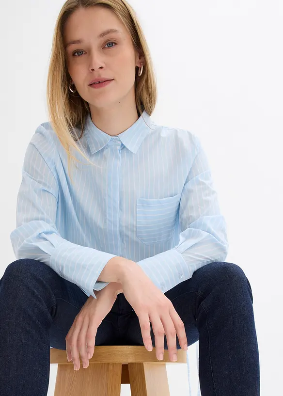 Chemisier oversize 100 % coton, bonprix