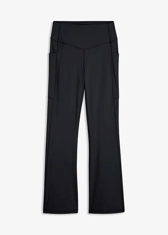 Legging de sport confortable avec poche pour portable, évasé, bonprix