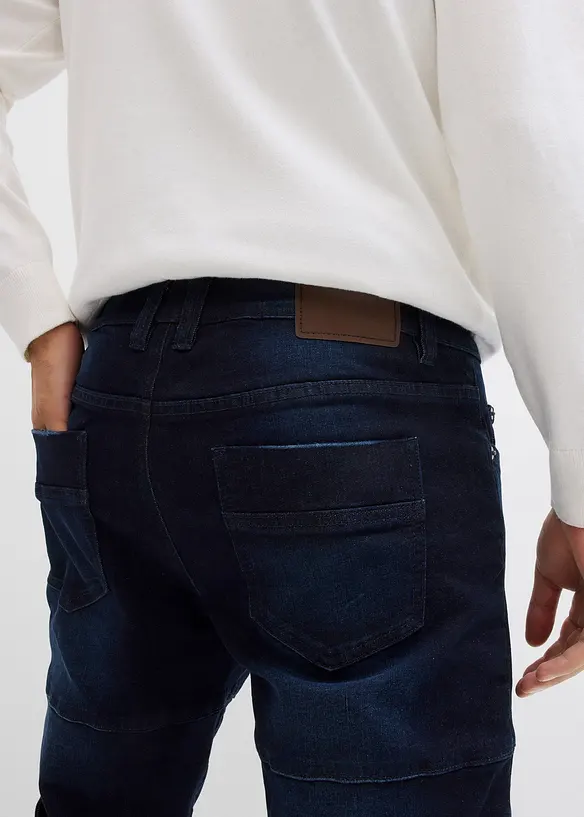 Jean slim extensible poches cargo, droit, bonprix