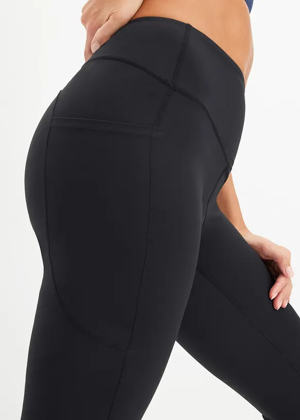 Legging de sport confortable avec poche pour portable, évasé, bonprix