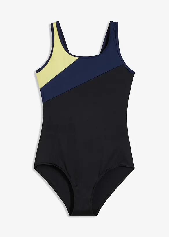Maillot 1 pièce sportif avec empiècements contrastants, bonprix