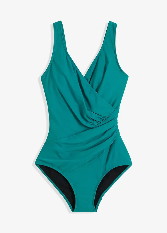 Maillot 1&nbsp;pi&egrave;ce sculptant et crois&eacute;, maintien mod&eacute;r&eacute;, bonprix