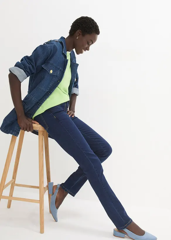 Jean slim taille mi-haute, très extensible, bonprix