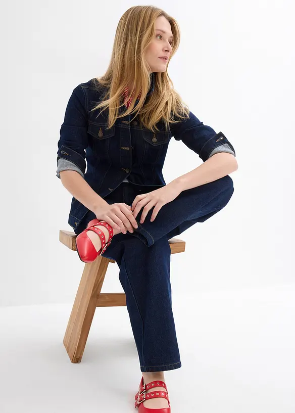 Veste en jean cintrée, bonprix