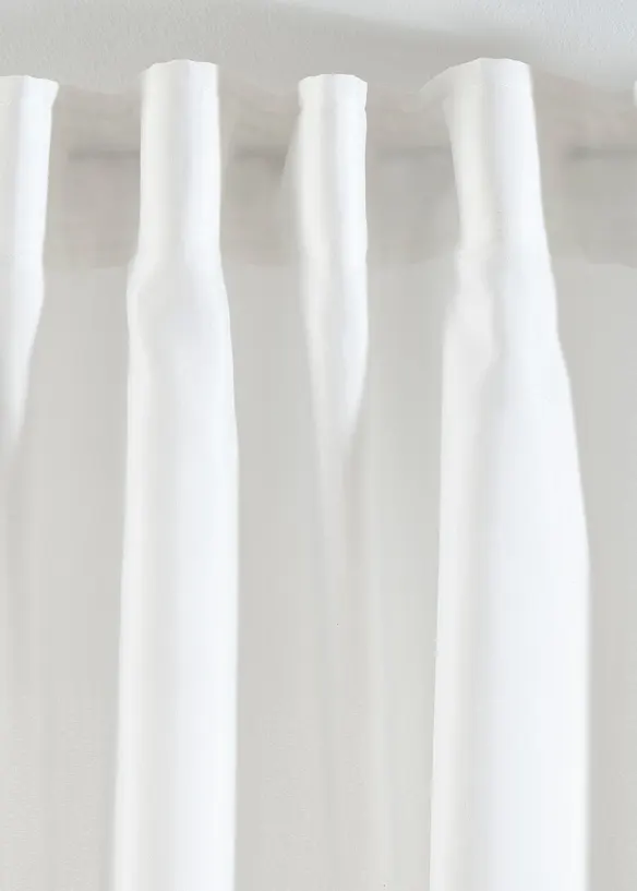 Lot de 2 voilages en polyester recyclé, bonprix