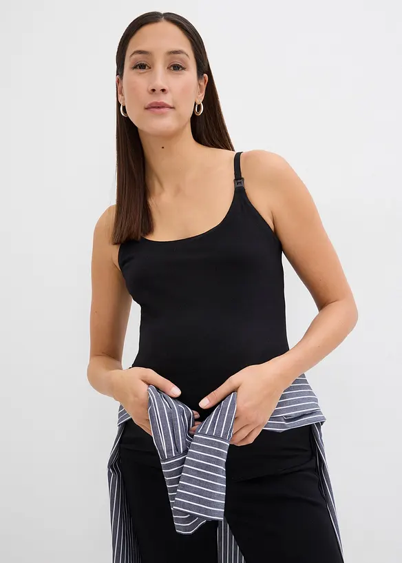 Lot de 2 tops d’allaitement en coton, bonprix