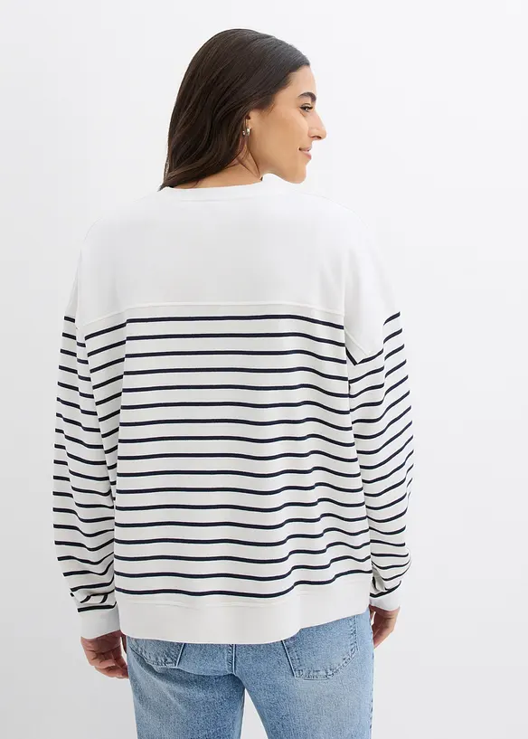 Sweat oversize en coton m&eacute;lang&eacute;, bonprix