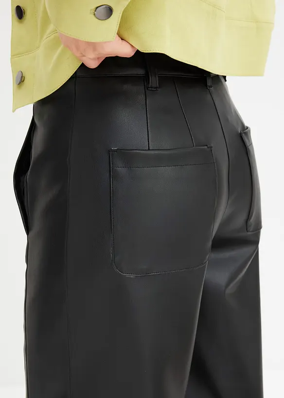 Jupe-culotte en tissu enduit, bonprix