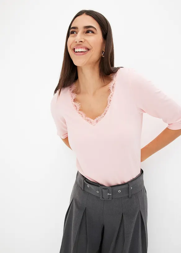 T-shirt à dentelle, bonprix