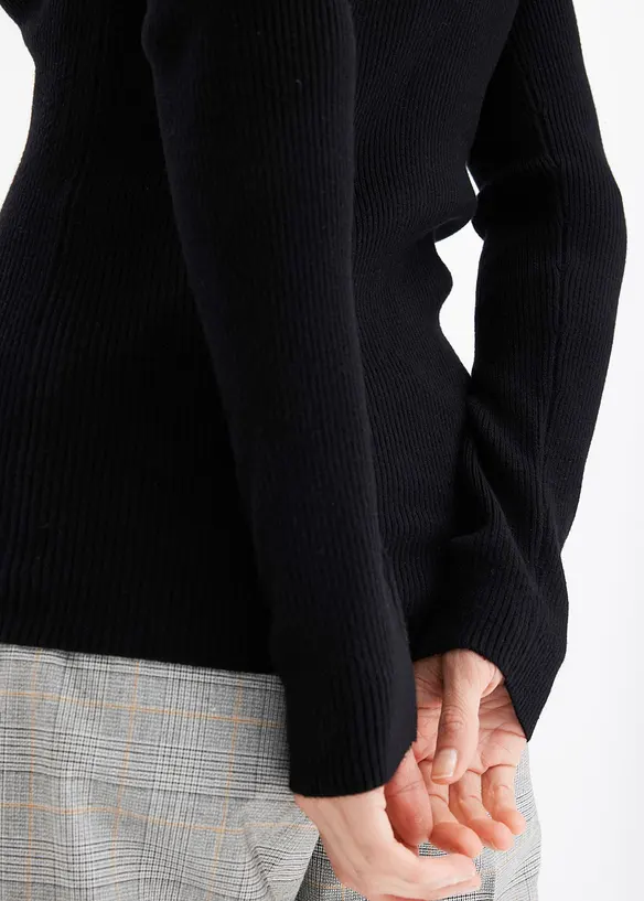 Pull c&ocirc;tel&eacute; en viscose m&eacute;lang&eacute;e, bonprix