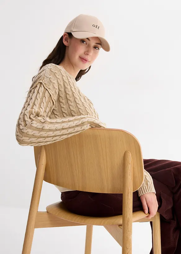 Pull oversize 100% coton, bonprix